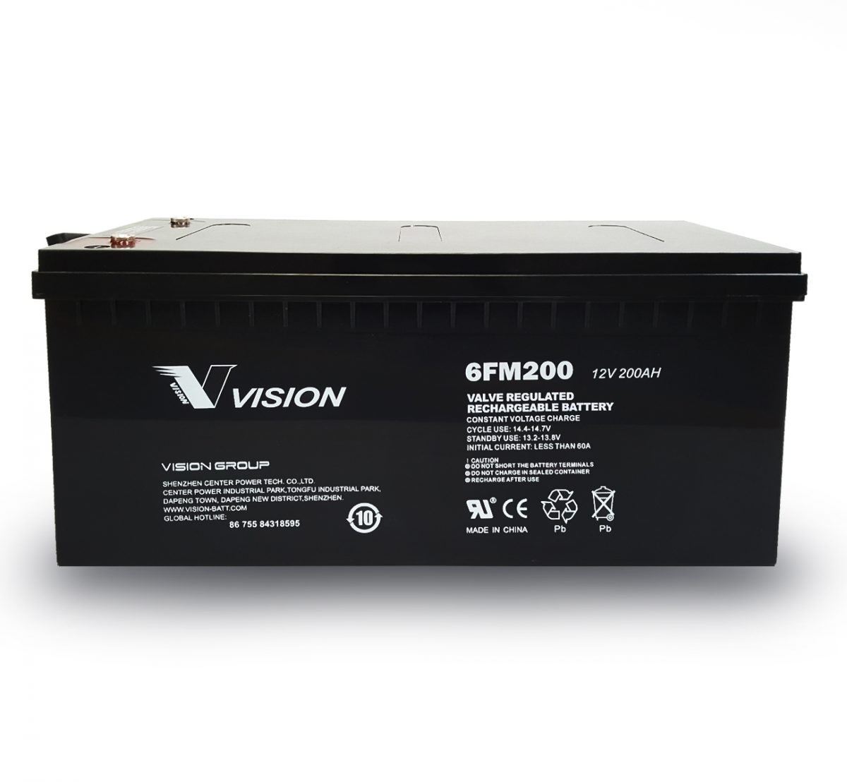VISION 6FM200-X 200 AH 12V AGM